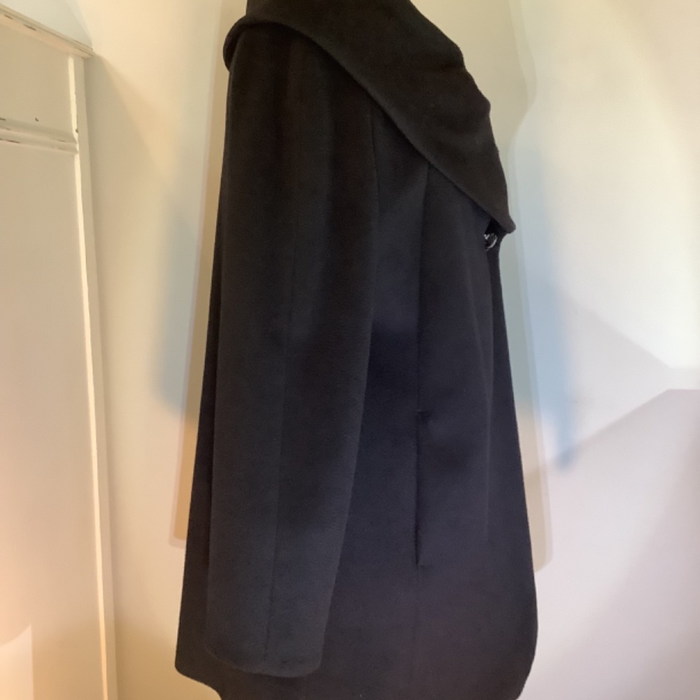 Cinzia Rocca Black 100% Virgin Wool Coat -8 - Picture 7 of 16